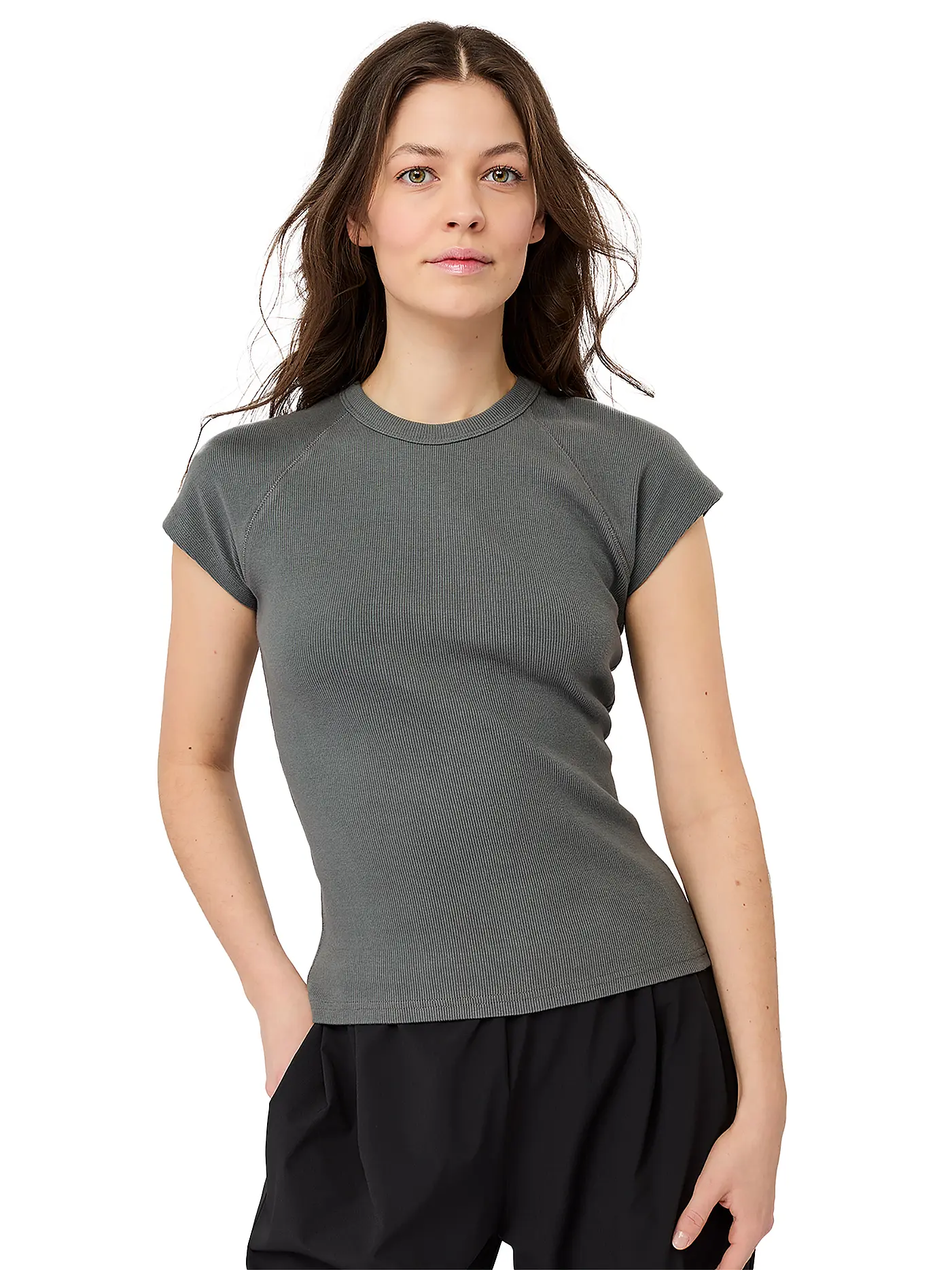 MANDALA | Damen Yogashirt Slim Fit Ribbed | 